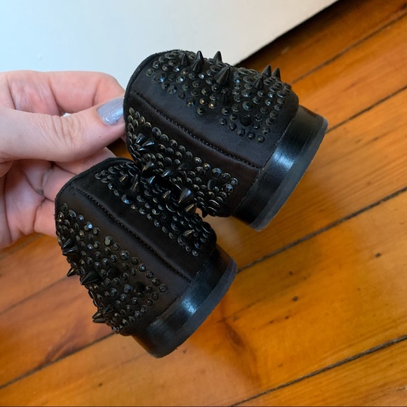 Satin and Spikes Leather Loafer Flat 🖤✨ - Picture 13 of 15